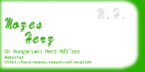 mozes herz business card